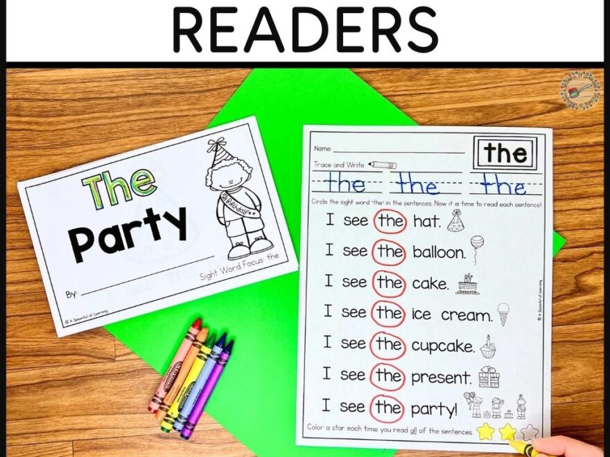 100 Printable Sight Word Readers For Kindergarten A Spoonful Of