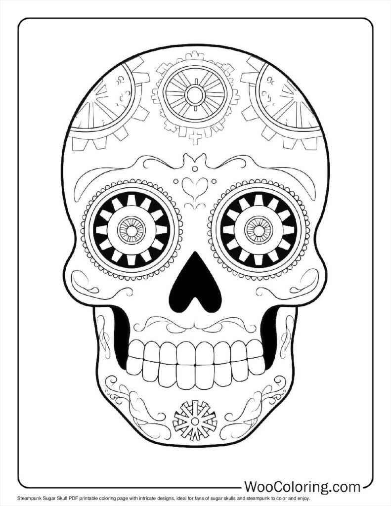 Free Simple Printable Calaveras Coloring Sheets