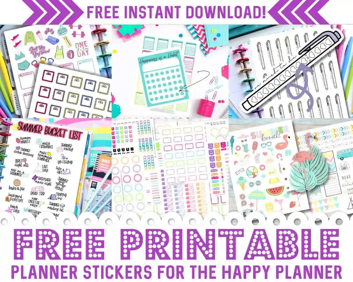 1000 FREE Printable Planner Stickers For Your Happy Planner A 