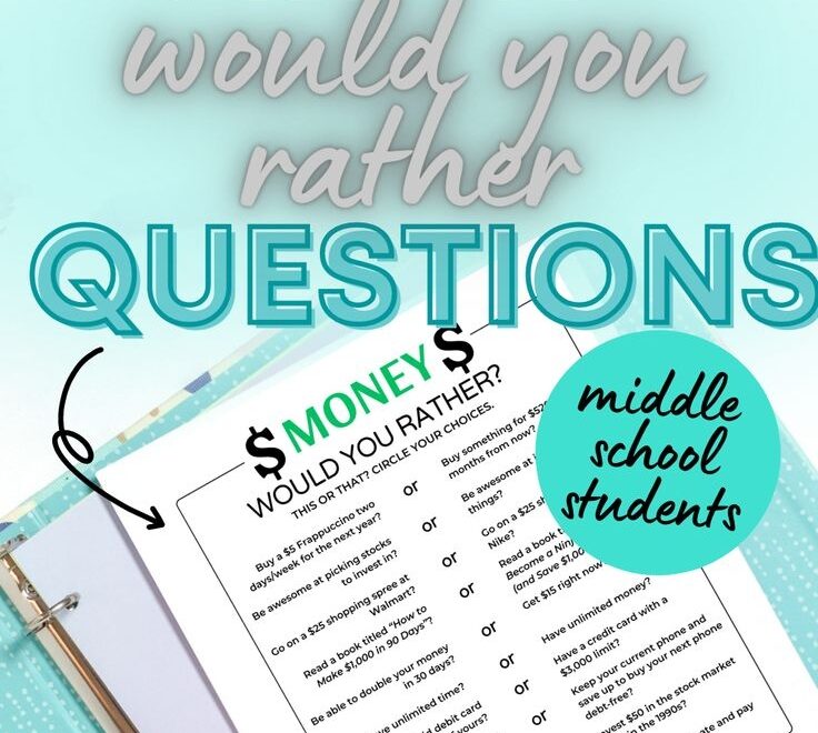 101 Would You Rather Questions with Free Printable Financial