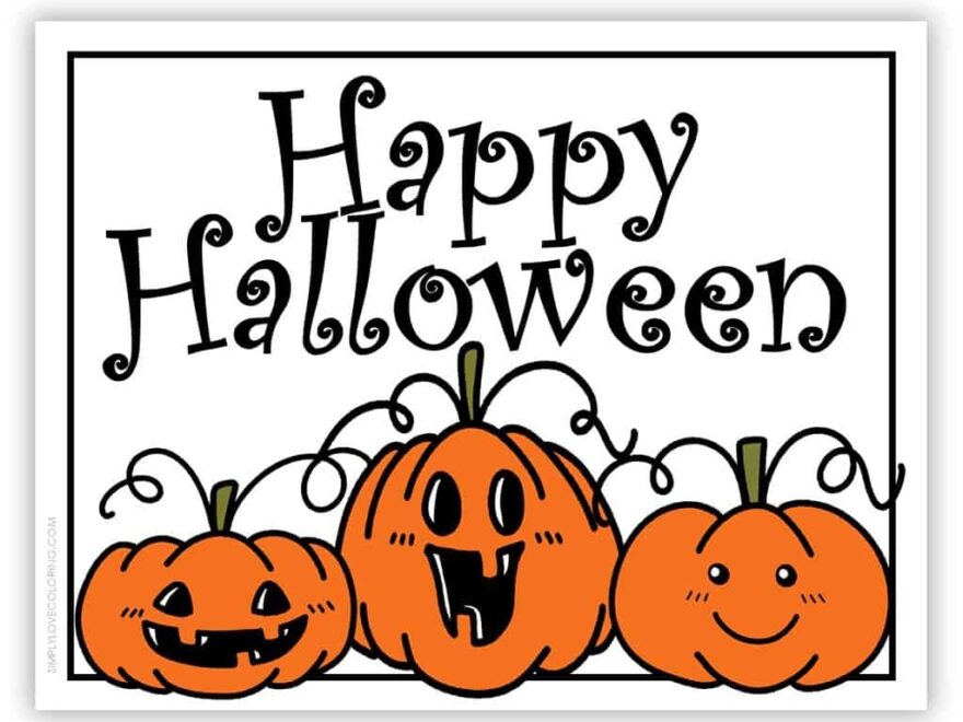 12 Happy Halloween Sign Printables Free PDF Downloads Simply