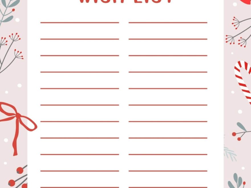 15 Free Printable Christmas Lists PDF Download