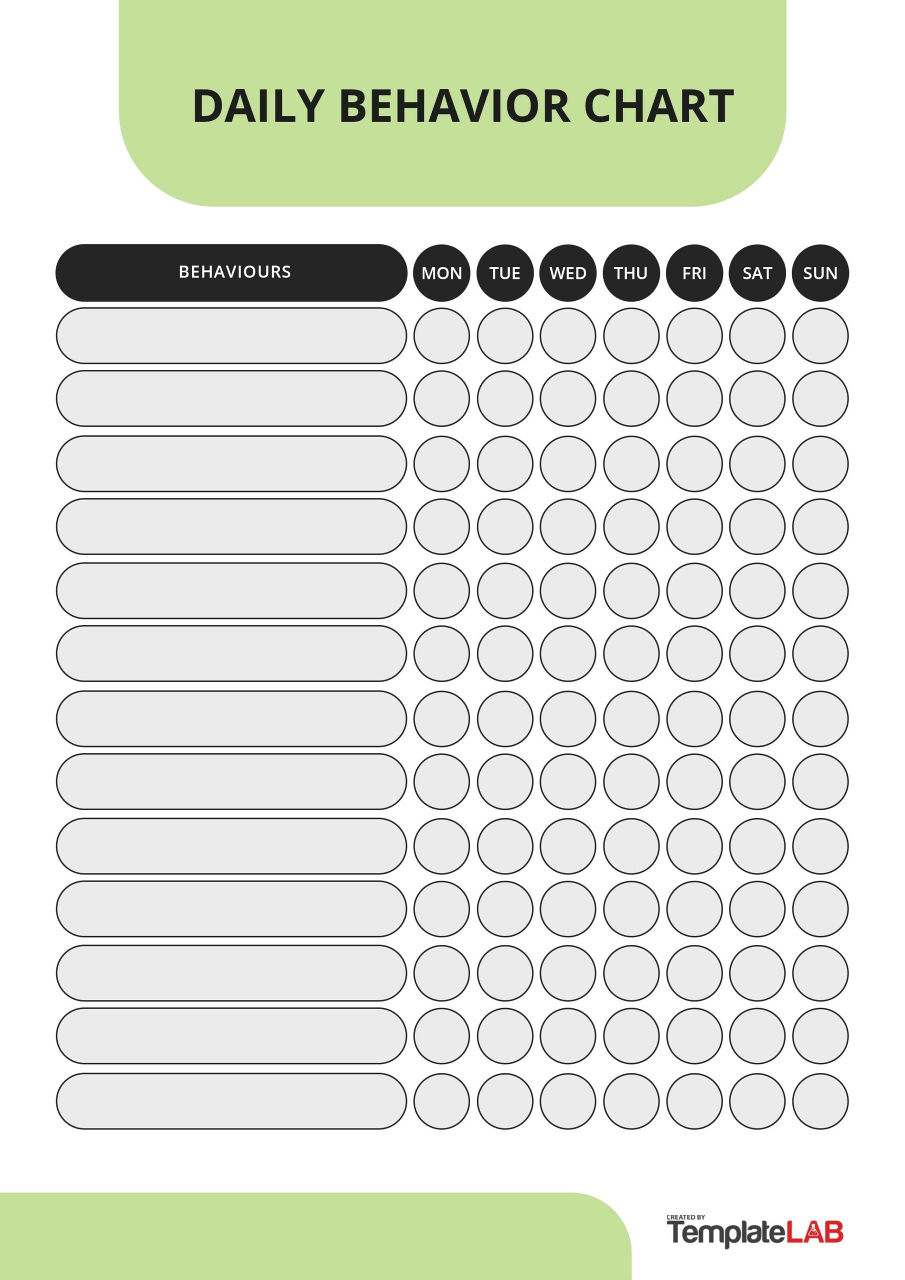 Free Printable Daily Behavior Charts