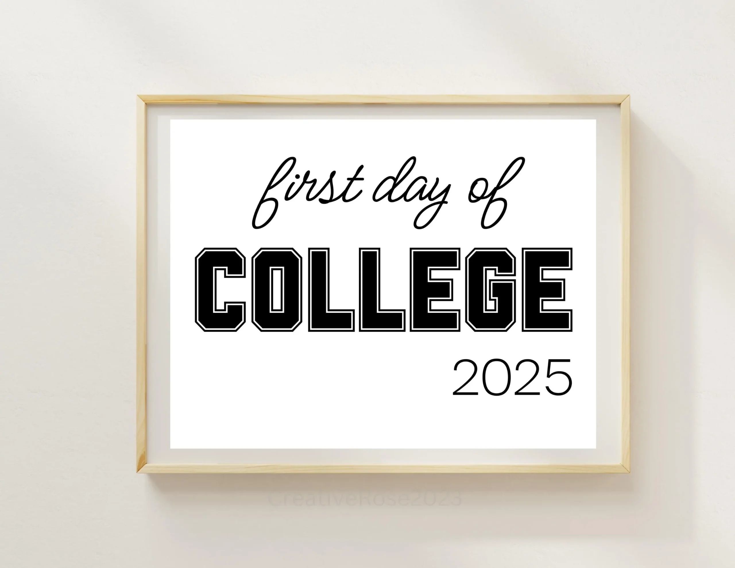1st Day Of College Sign Printable 1st Day Of School Sign First 1st Day Of College Sign Printable 1st Day Of School Sign First
