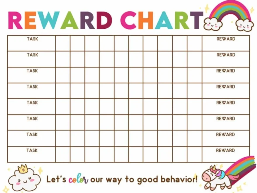 2 Free Reward Chart For Kids Printables