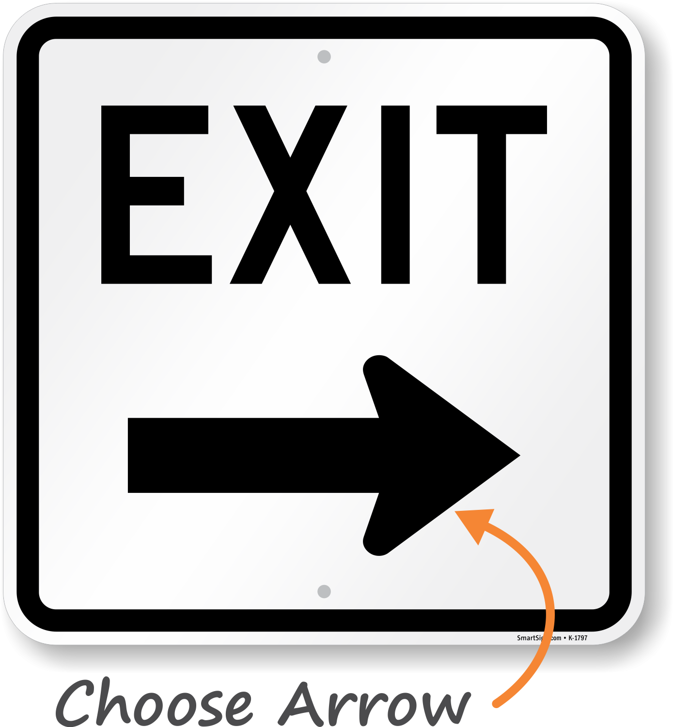 Printable Exit Signs With Arrow