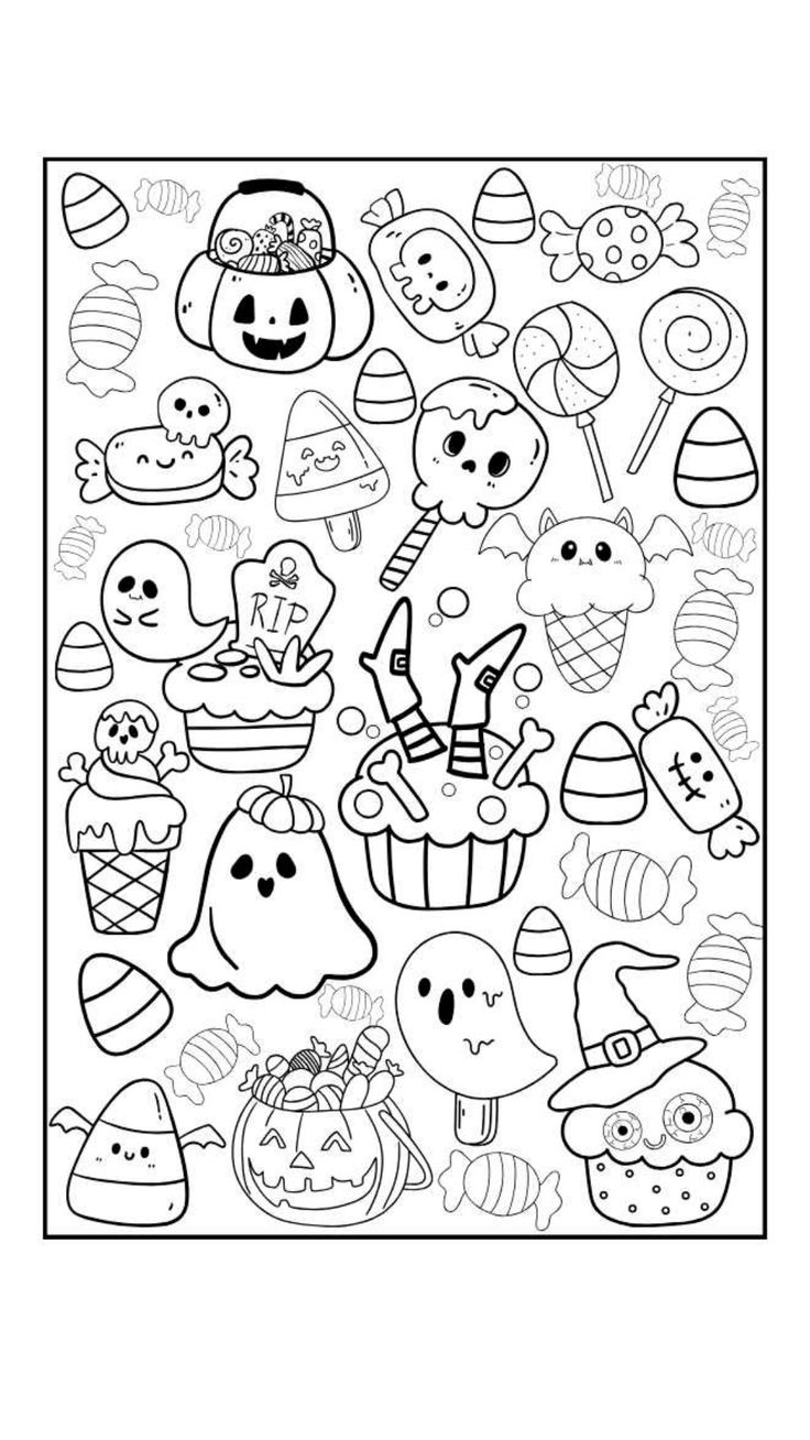 20 Free Halloween Coloring Pages For Adults Printables Doodles 