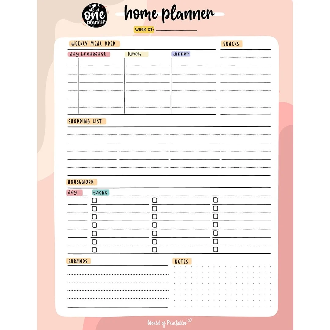 Productivity Planner Free Printables Productivity Planner Free Printables