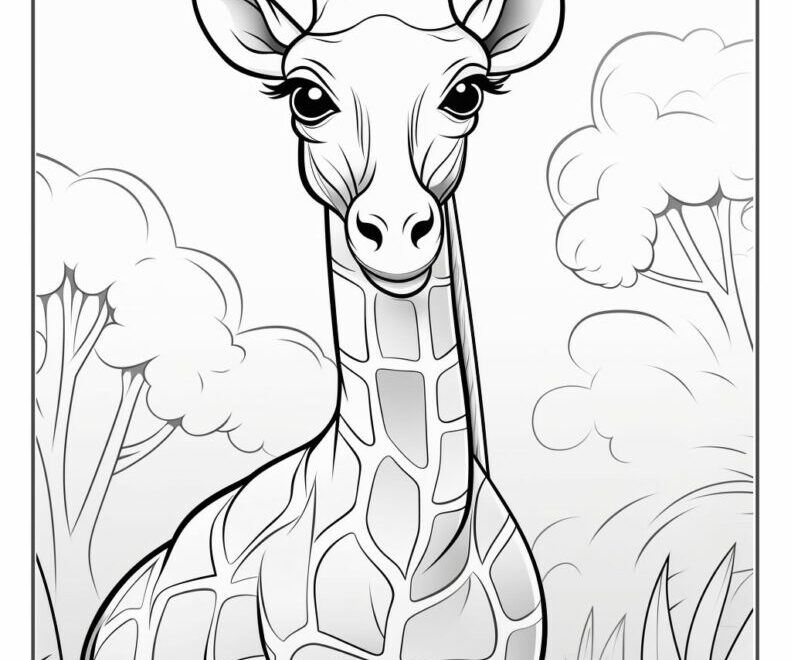 20 Giraffe Coloring Pages