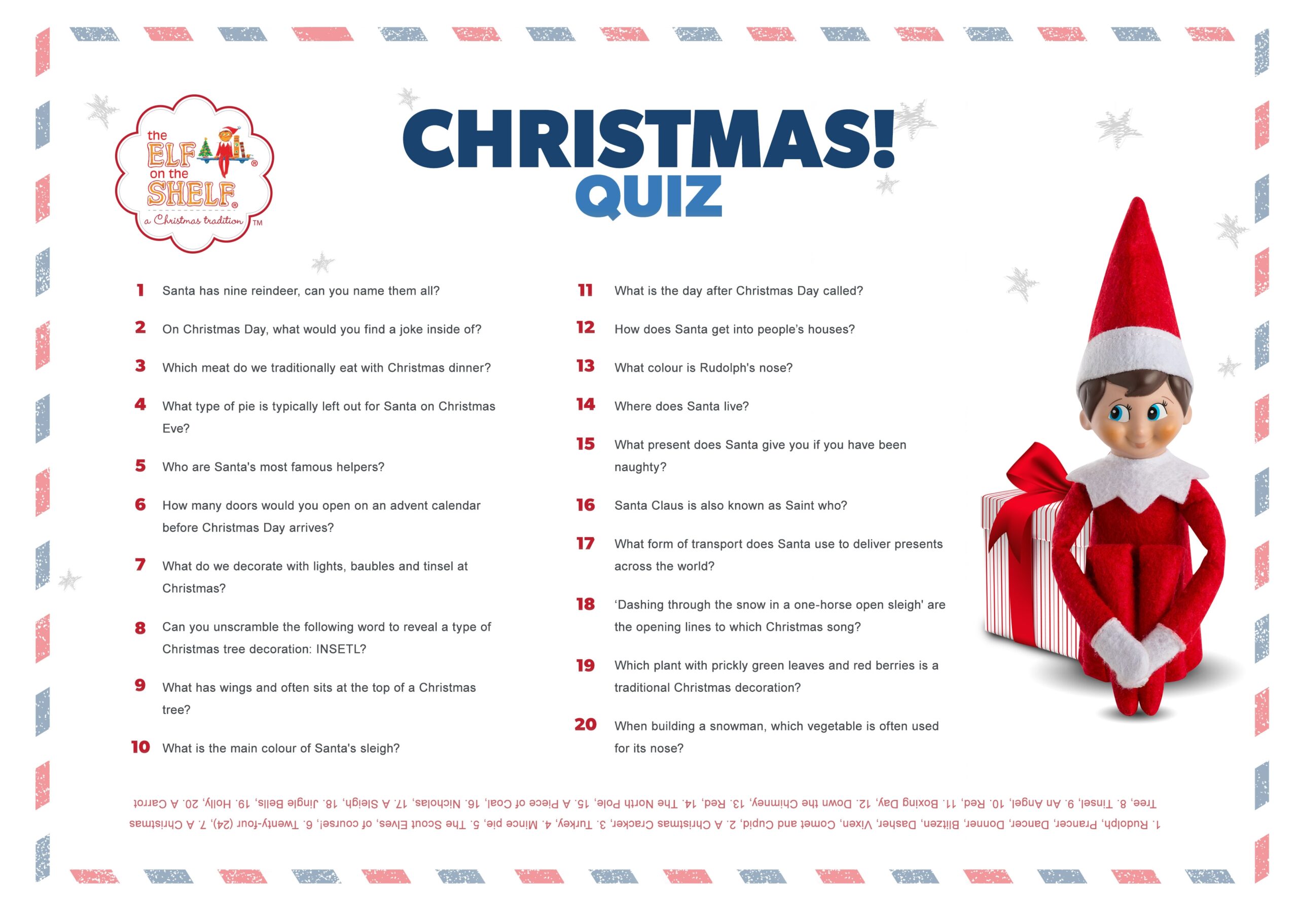 Christmas Quiz And Answers Printable Christmas Quiz And Answers Printable