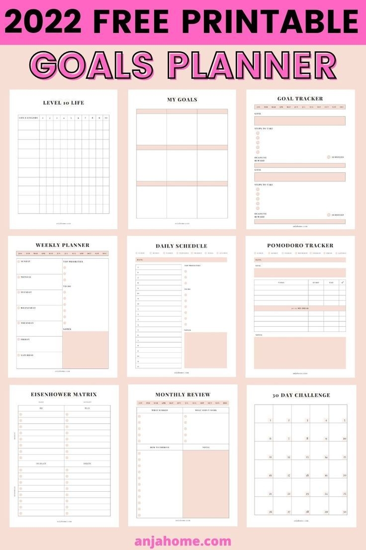 Printable Daily Goal Planner Template Printable Daily Goal Planner Template