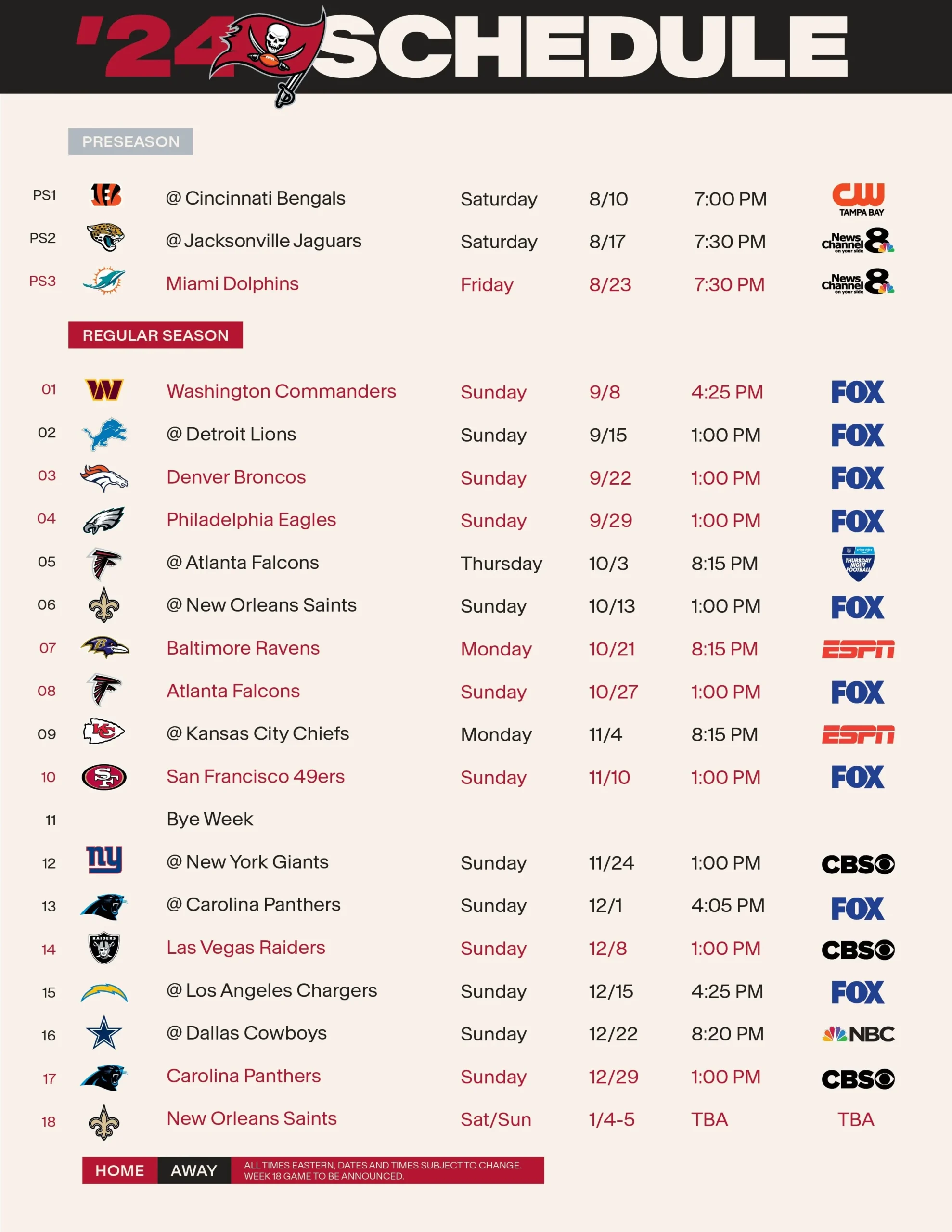 2024 Tampa Bay Buccaneers NFL Schedule Analysis Bucs Nation 2024 Tampa Bay Buccaneers NFL Schedule Analysis Bucs Nation
