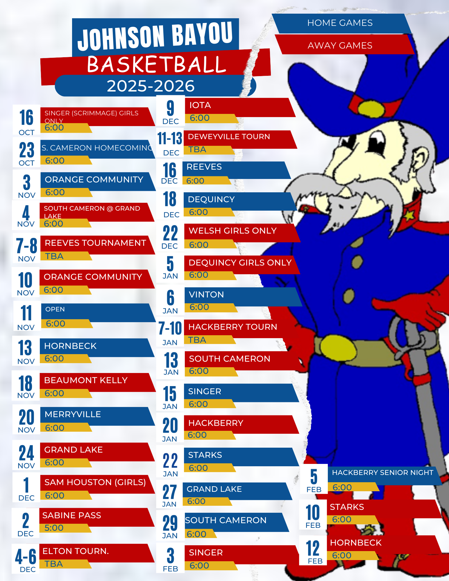 2025 2026 Basketball Schedule High School Basketball Johnson 