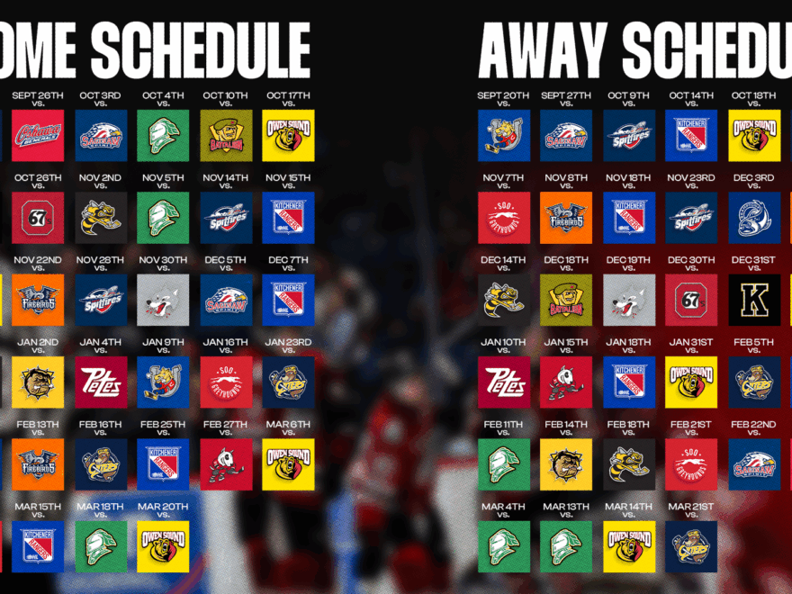 2025 2026 Regular Season Schedule Released Guelph Storm