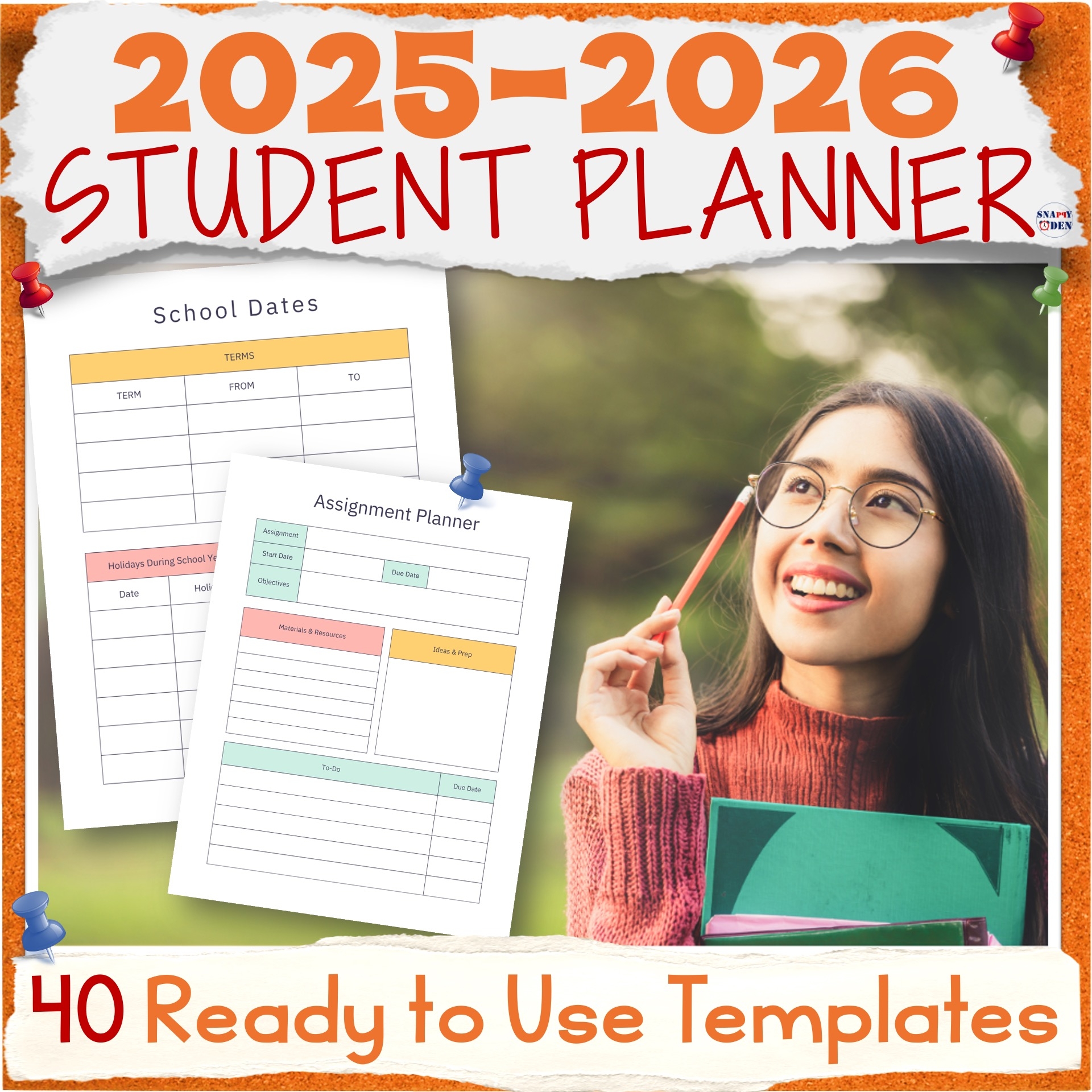 2025 2026 Student Planner Printable Planning Templates Students 