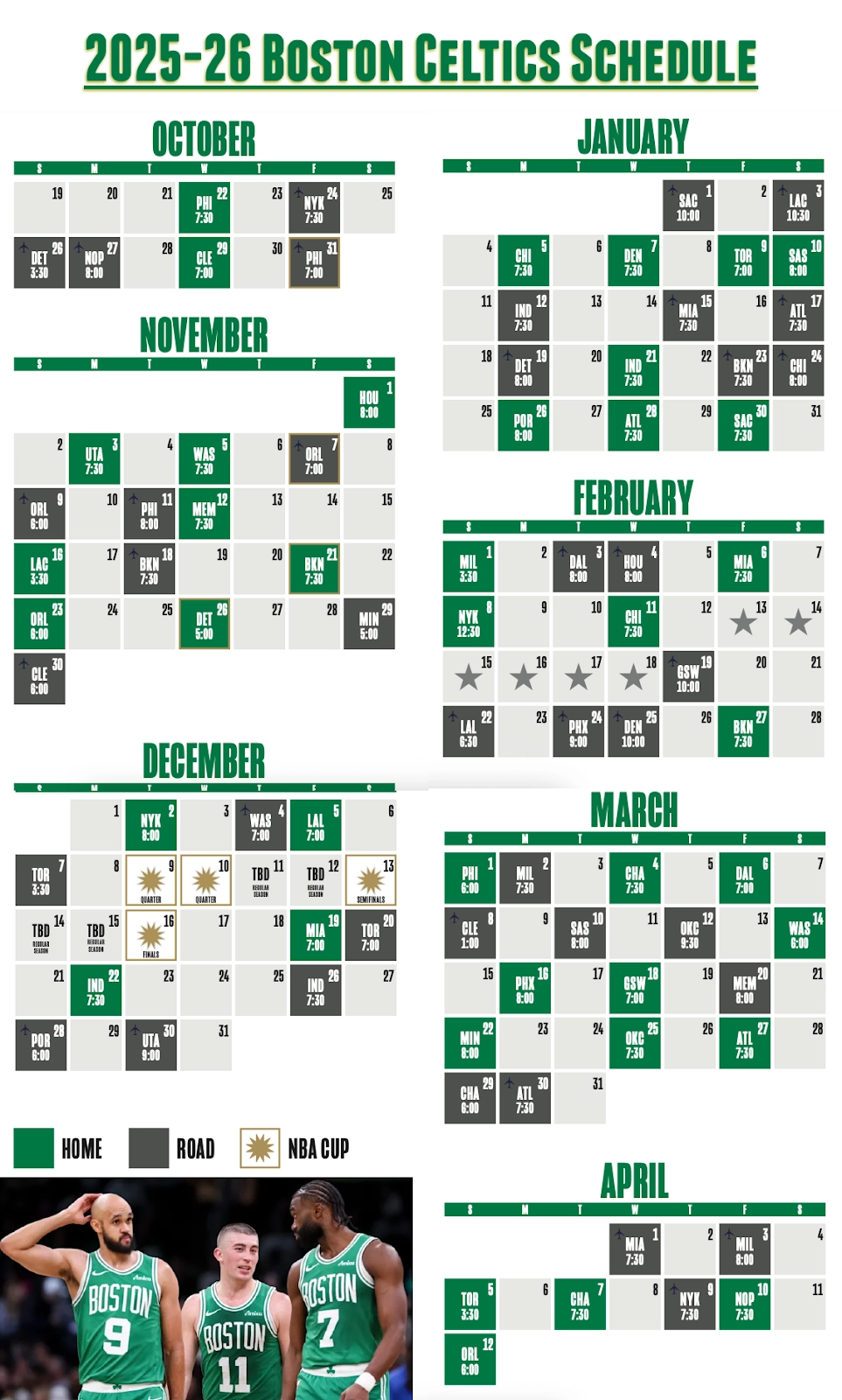 2025 26 Boston Celtics Schedule Released 2025 26 Boston Celtics Schedule Released