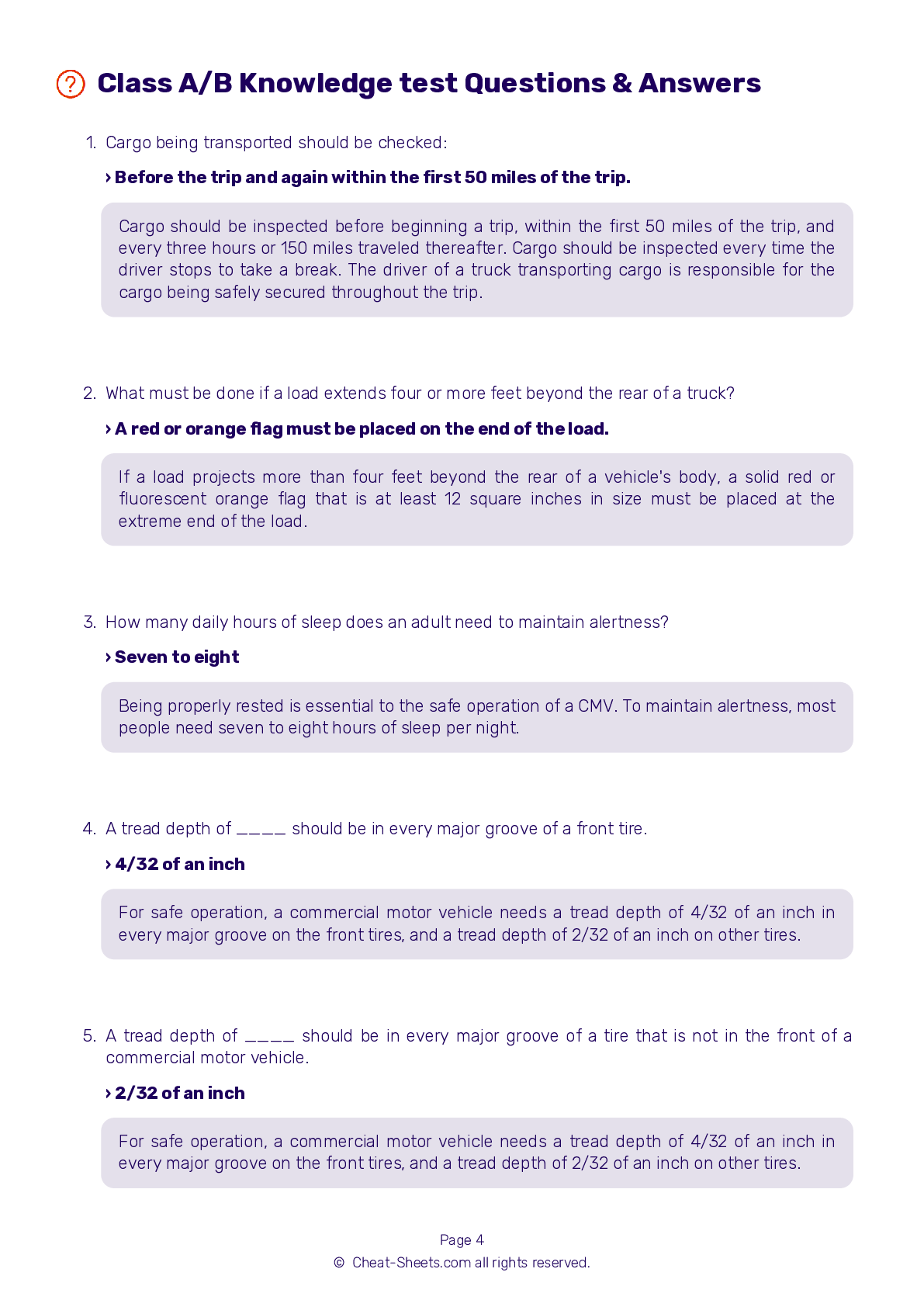 Printable Class A Cdl Study Guide Printable Class A Cdl Study Guide