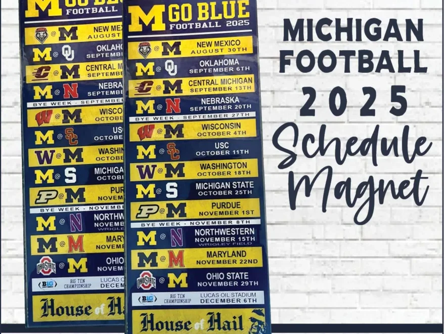 2025 Michigan Football Magnet Schedule Etsy