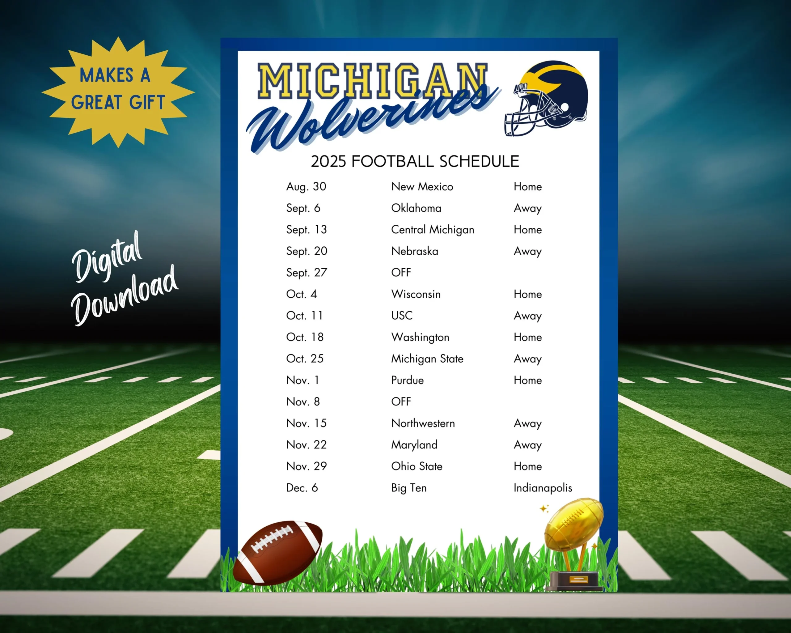 2025 Michigan Football Schedule Wolverines College Football 