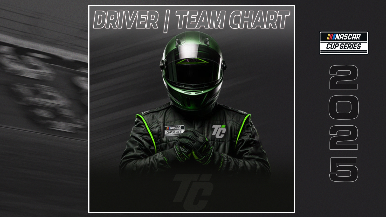 2025 NASCAR Driver Team Chart NASCAR Cup Series