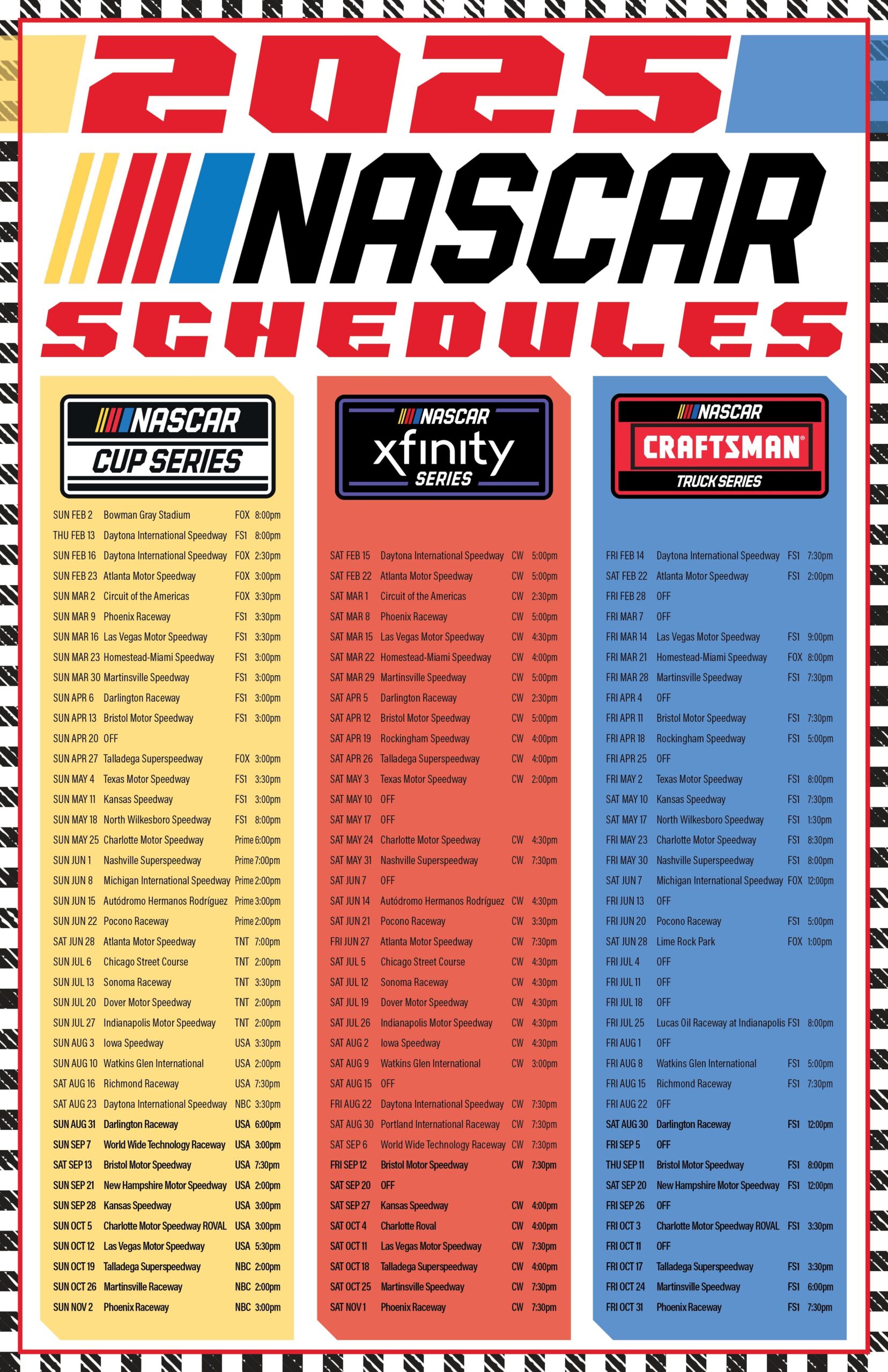Nascar Drivers 2026 Printable List Nascar Drivers 2026 Printable List