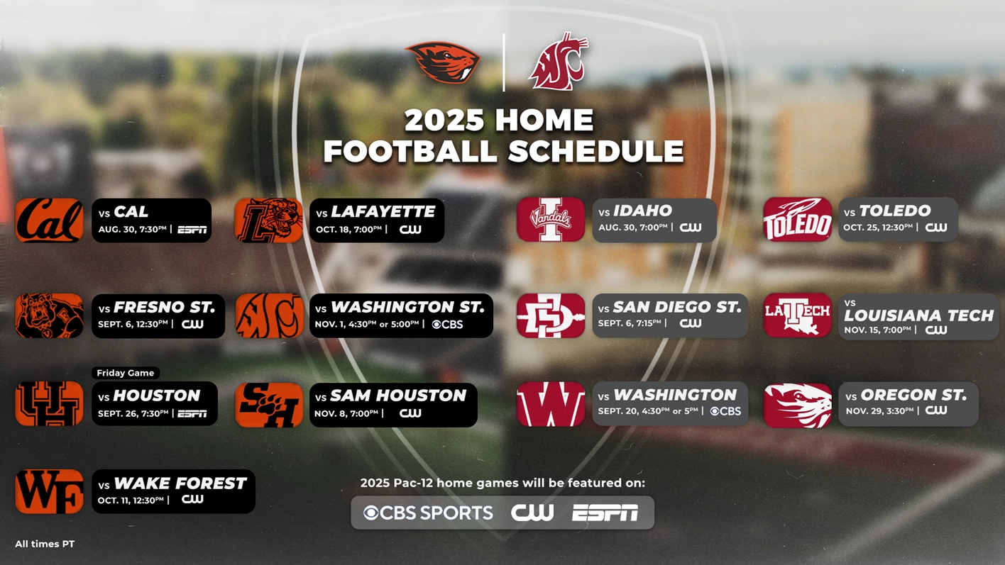 Oregon State Football Schedule 2026 Printable Oregon State Football Schedule 2026 Printable