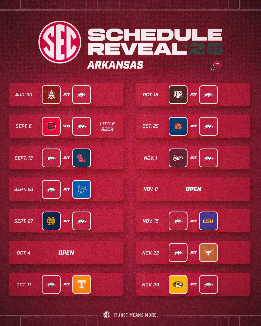 Sec Printable Composite Football Schedule 2026 Sec Printable Composite Football Schedule 2026
