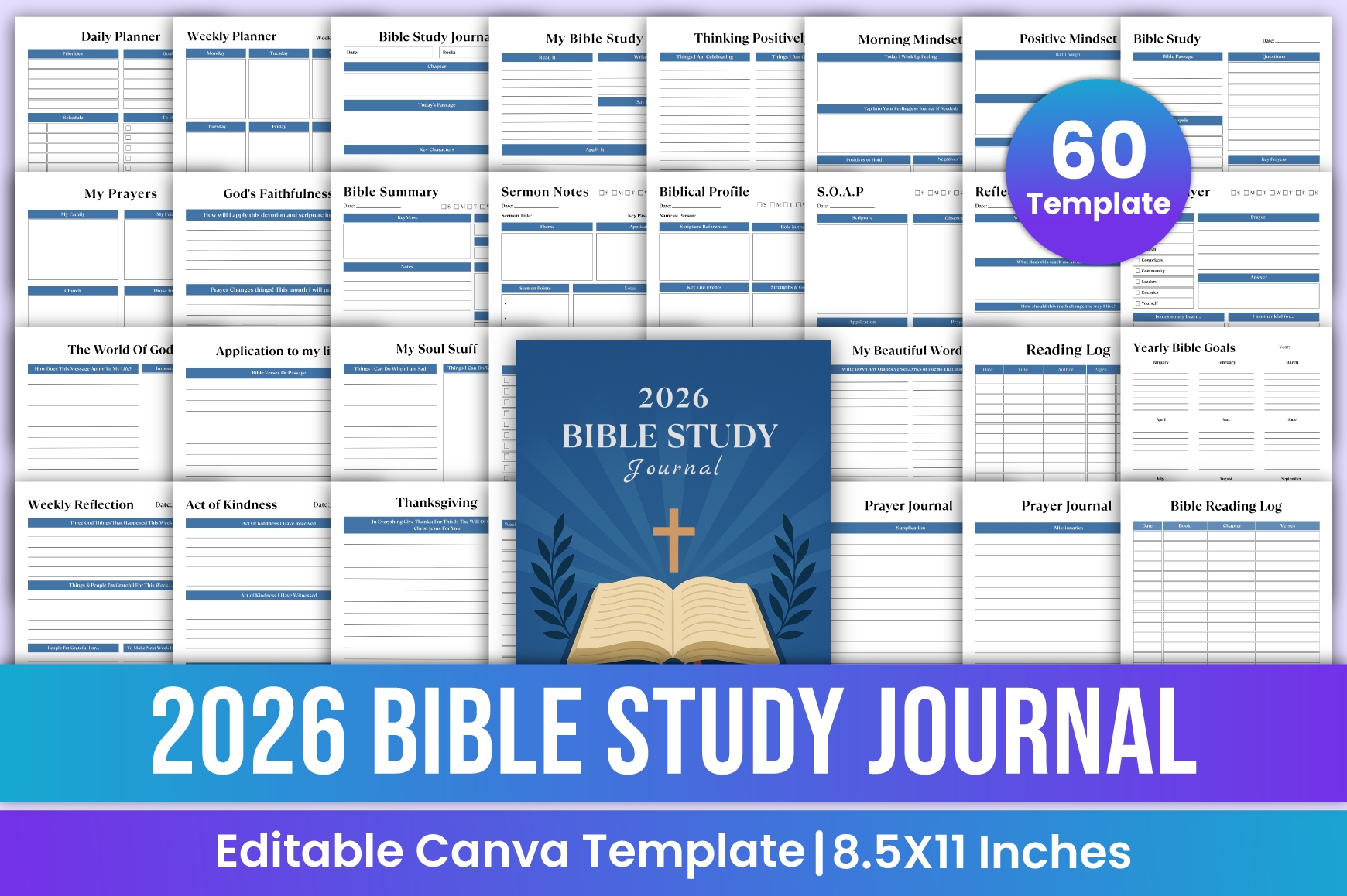 2026 Bible Study Journal Canva Template 2026 Bible Study Journal Canva Template