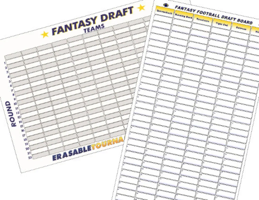 2026 FANTASY FOOTBALL PRINTABLE Draft Kit Board Instant Download 2026 FANTASY FOOTBALL PRINTABLE Draft Kit Board Instant Download