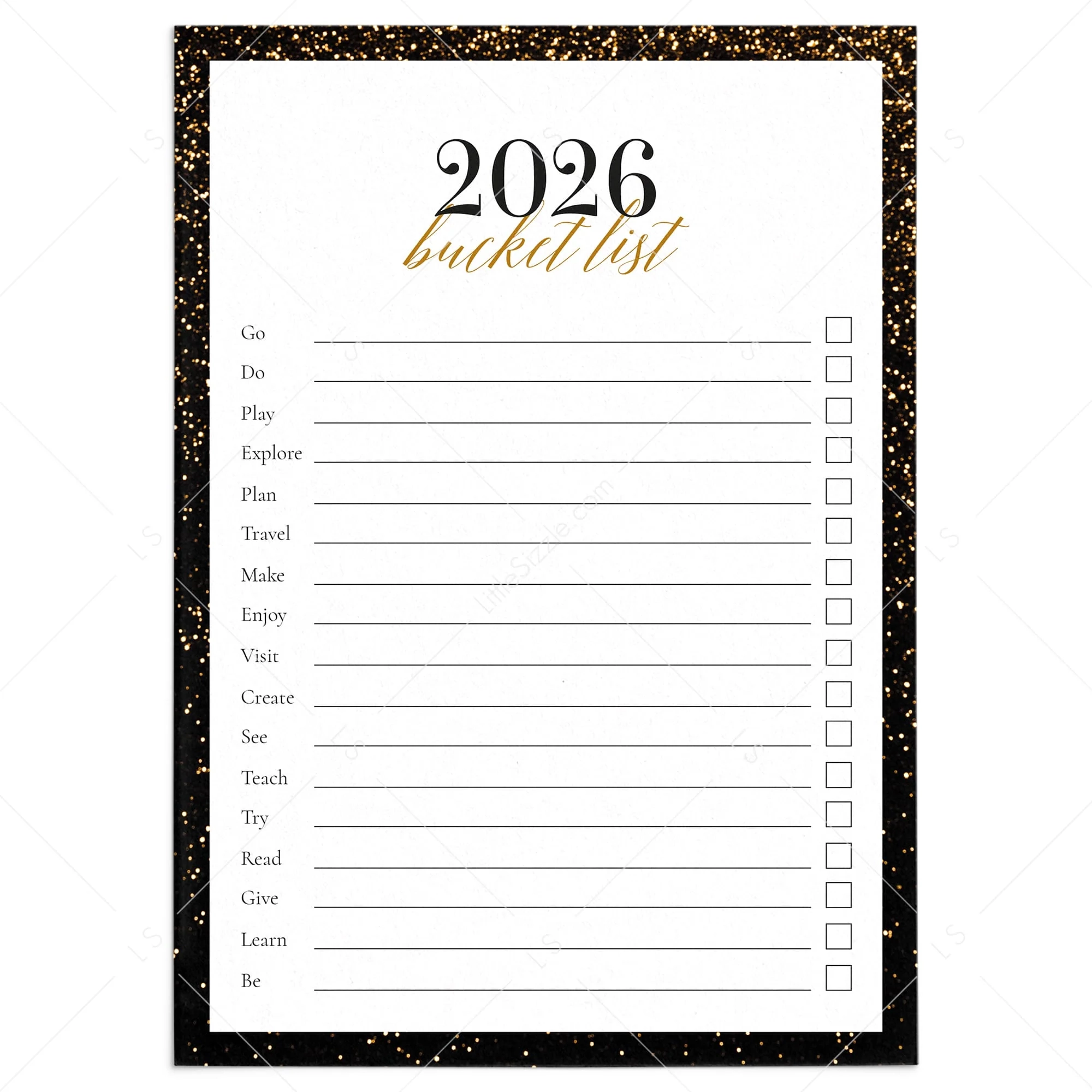 2026 New Year s Bucket List Card Printable NYE Resolutions 2026 New Year s Bucket List Card Printable NYE Resolutions