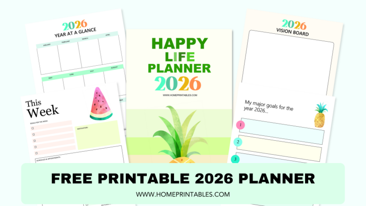2026 Life Planner Printables 2026 Life Planner Printables