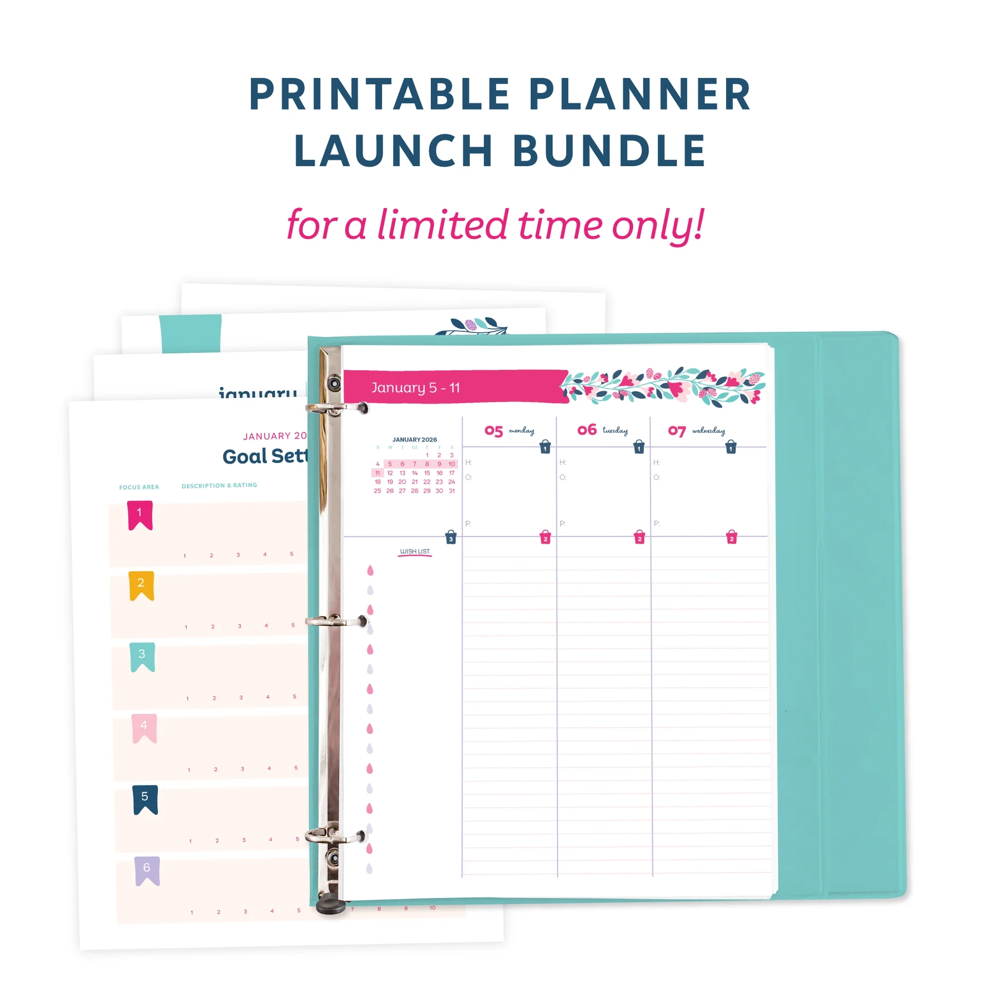 2026 Printable Planner Launch Bundle LIMITED TIME Get Organized HQ