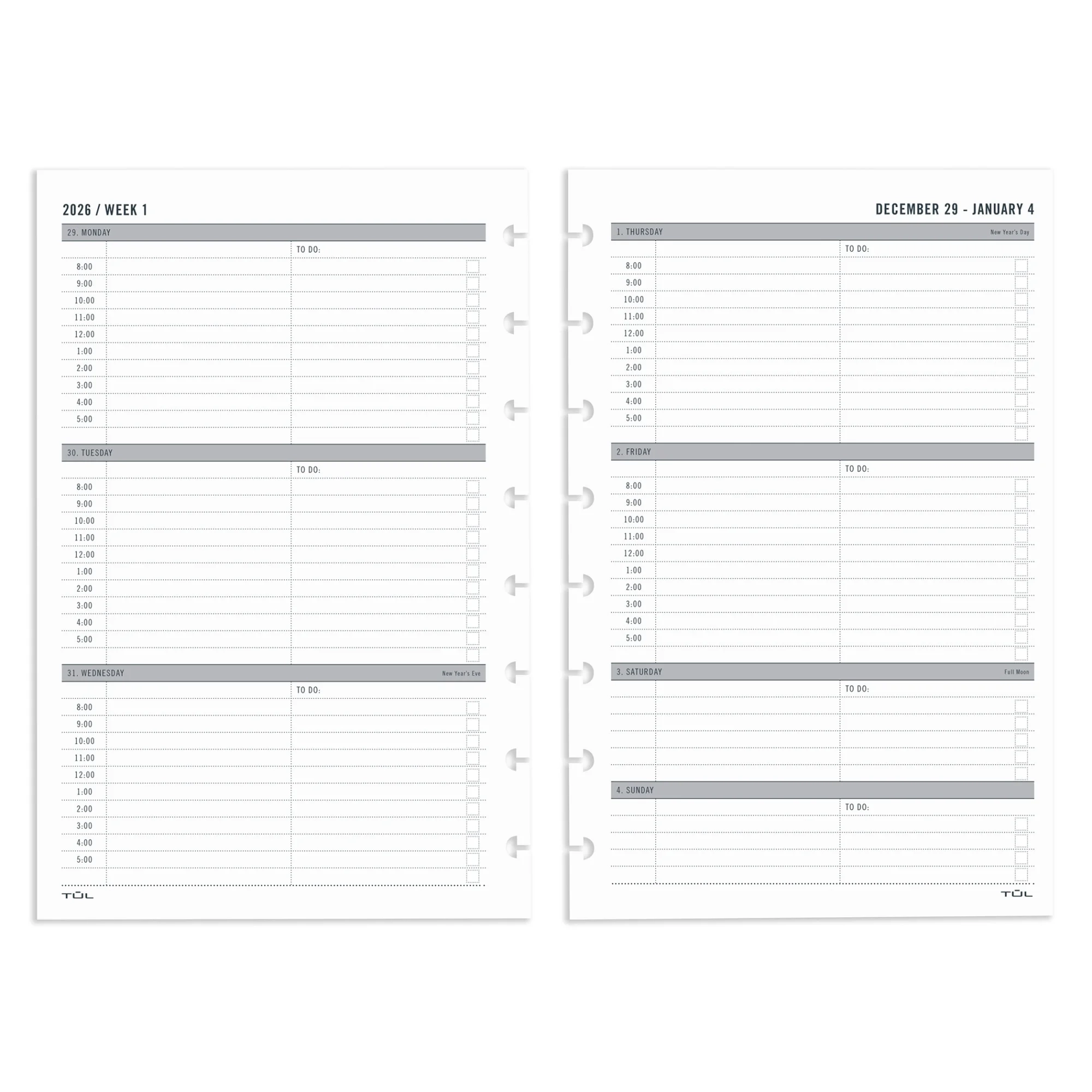 Tul Planner Pages Printable Full