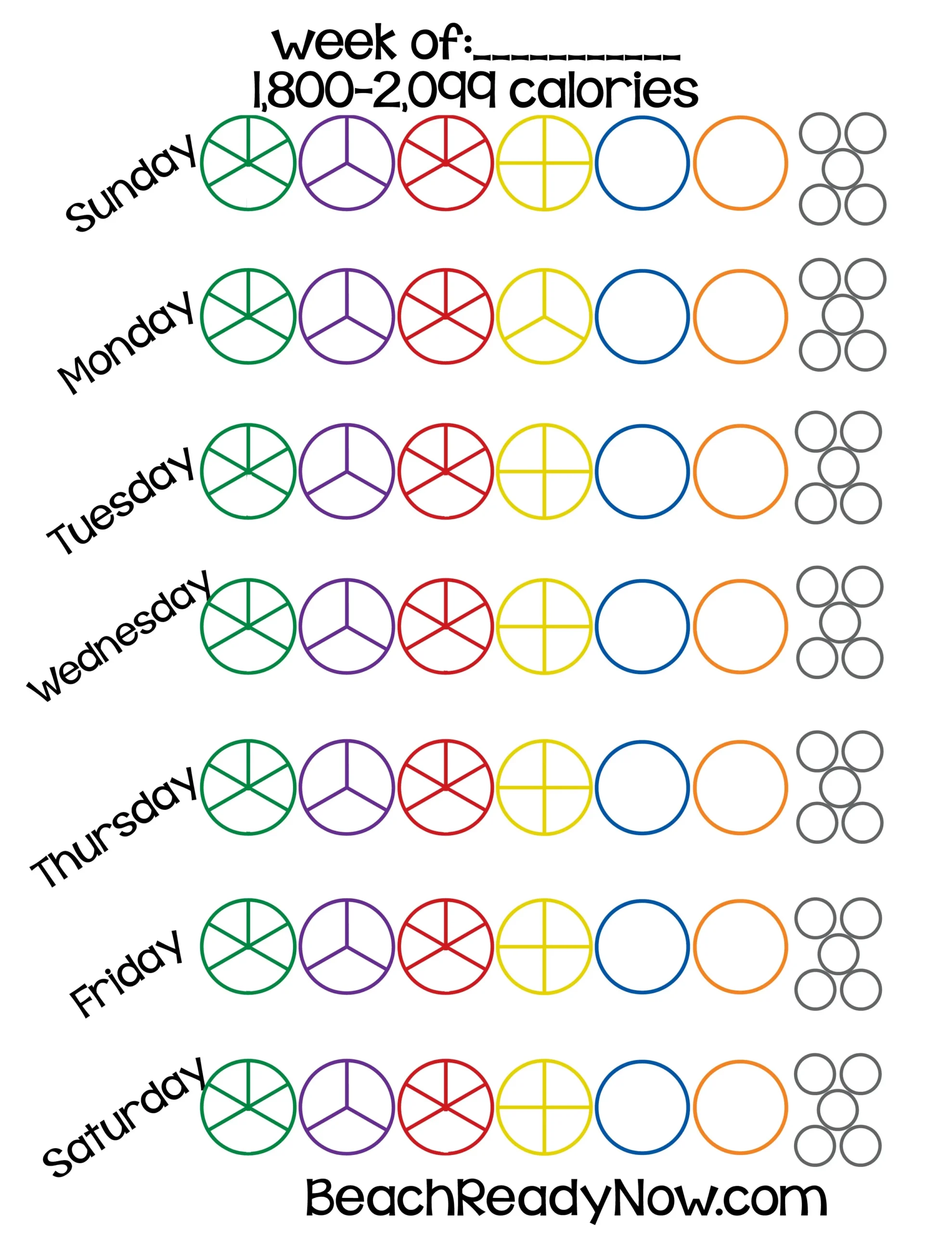 21 Day Fix Printable Tally Sheets Beach Ready Now 21 Day Fix Printable Tally Sheets Beach Ready Now