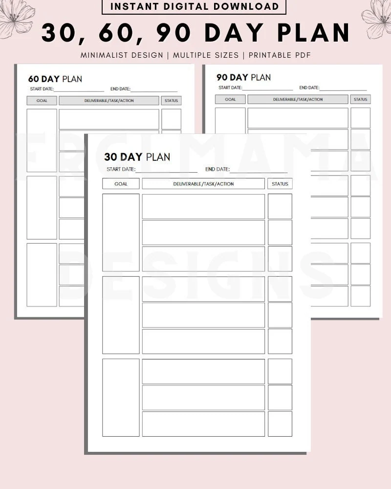 60 Day Planner Template Printable
