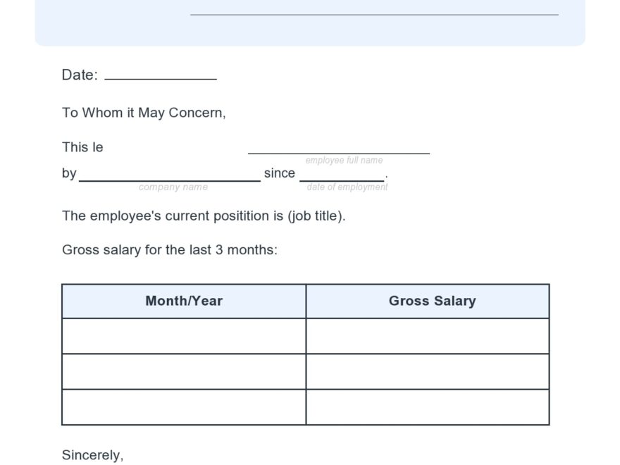 30 Great Proof Of Income Letters Doc PDF TemplateArchive