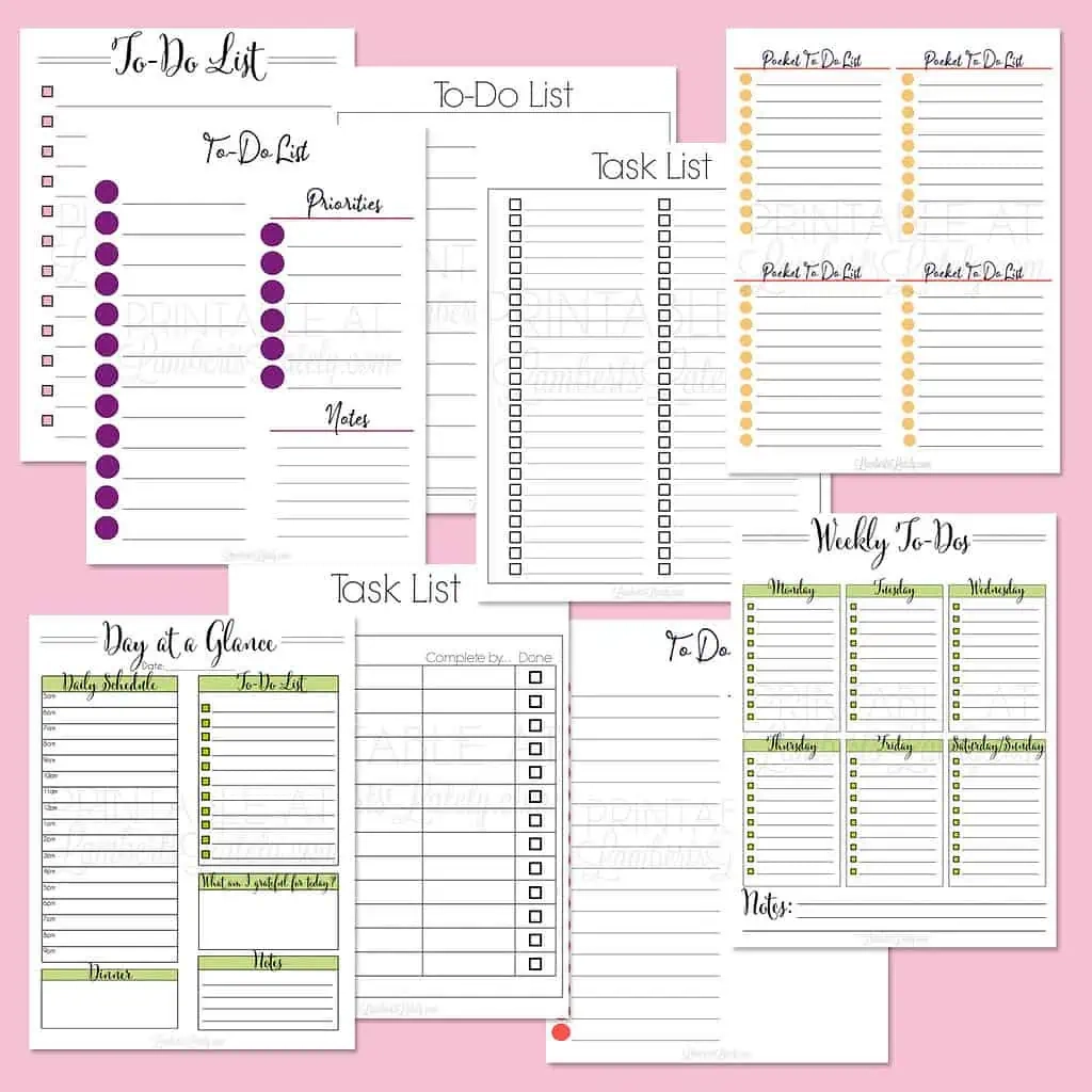 Free Printable Daily List
