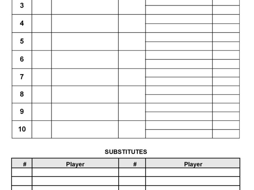 33 Printable Baseball Lineup Templates Free Download TemplateLab