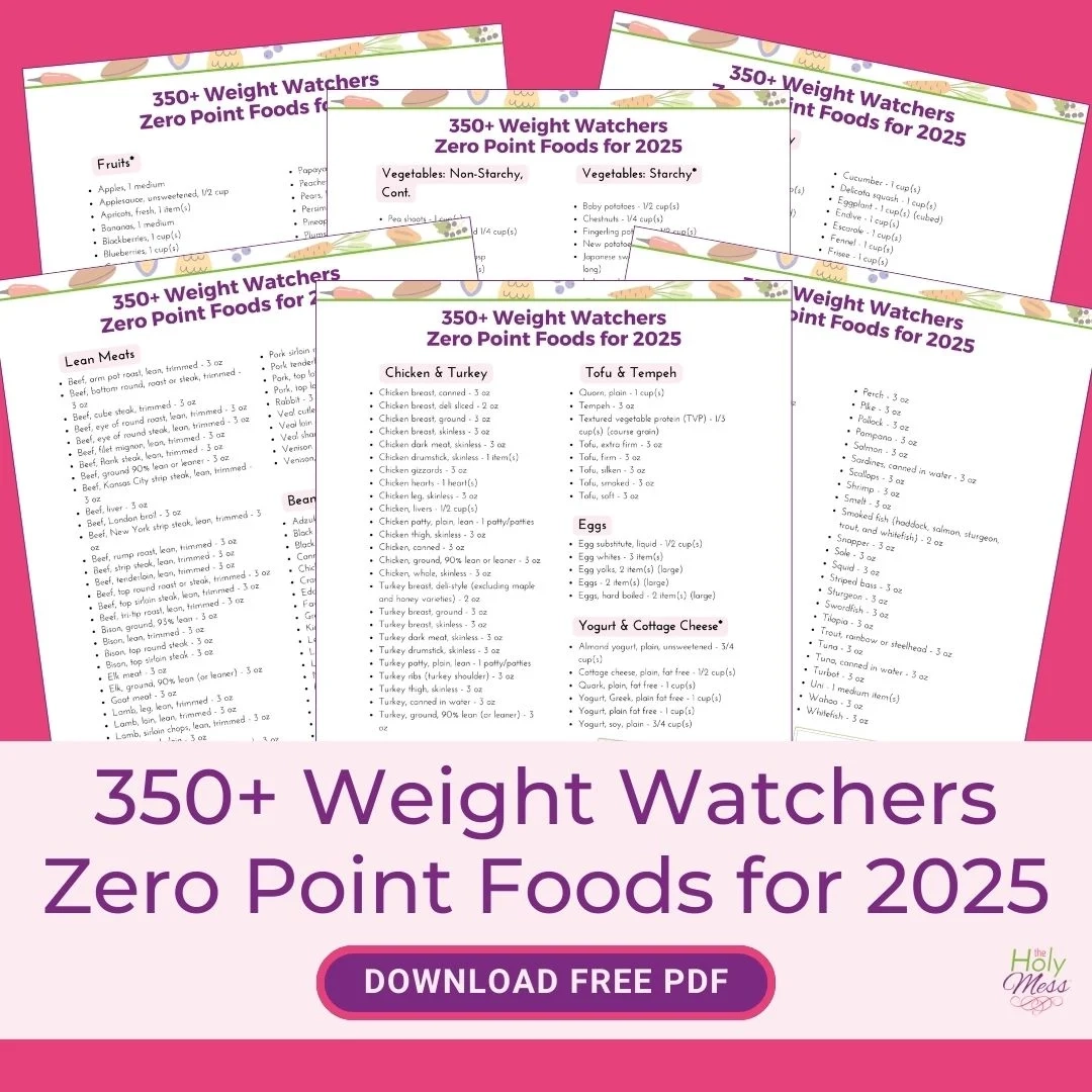 Printable Zero Foods List Printable Zero Foods List