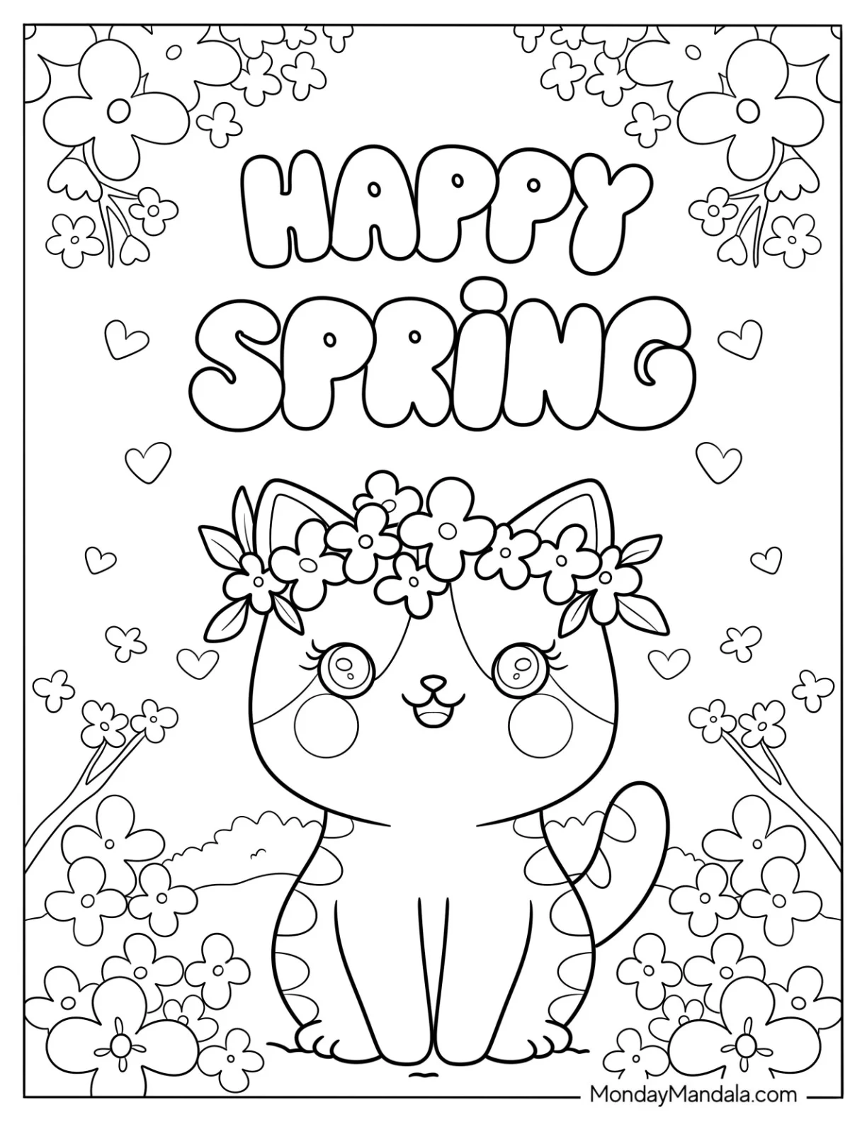Printable Coloring Sheets For Spring