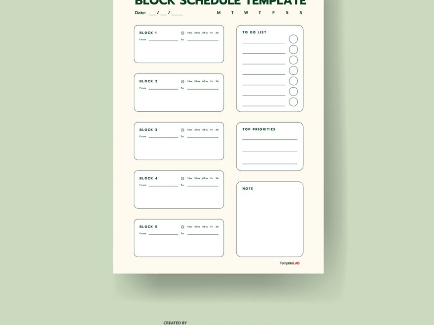 37 Printable Time Blocking Templates Weekly Daily Monthly