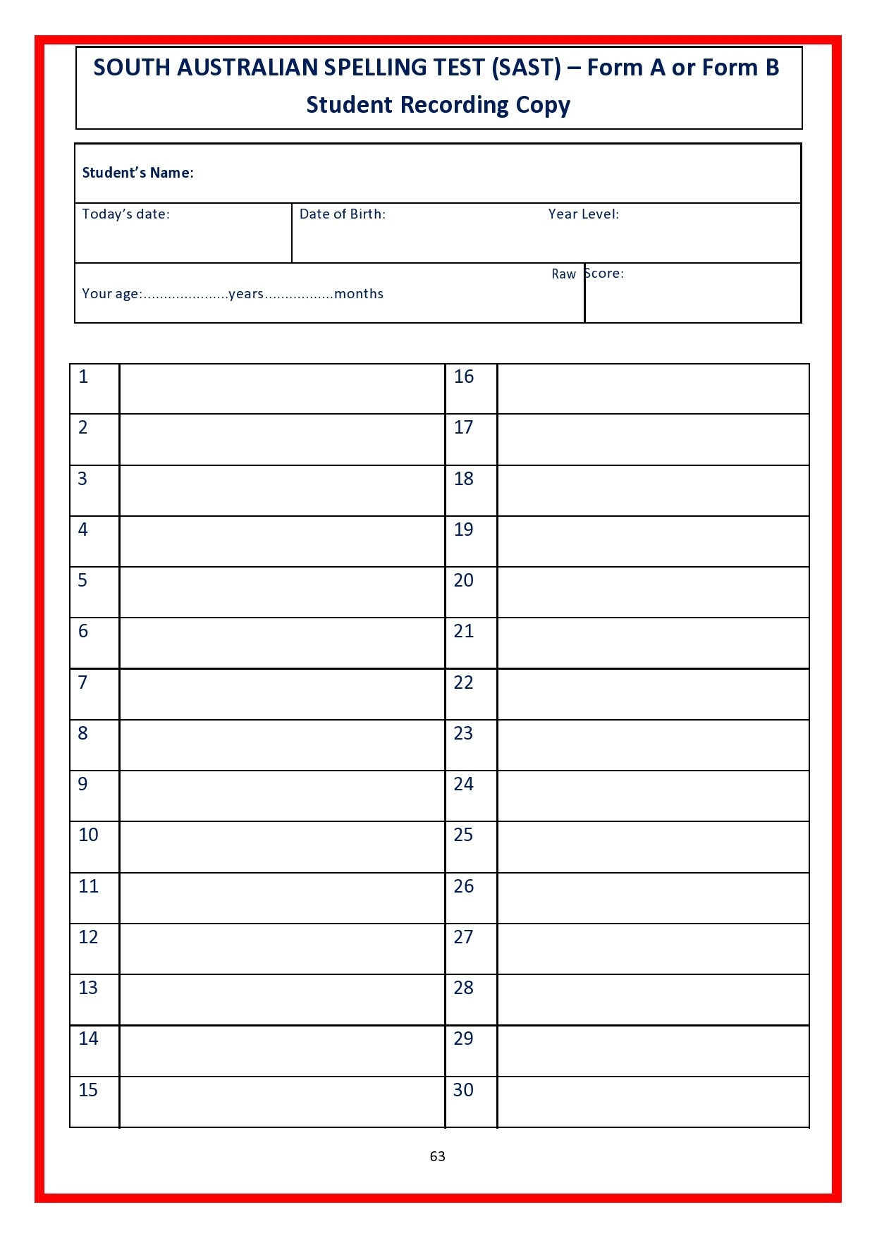 38 Printable Spelling Test Templates Word amp PDF TemplateLab