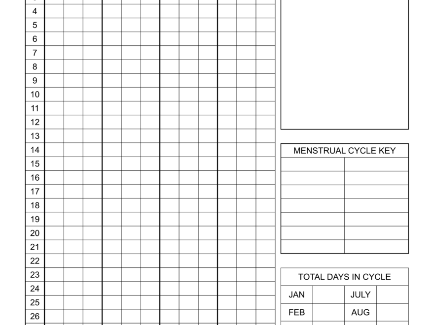 4 Free Printable Menstrual Cycle Trackers PrintablesBuzz