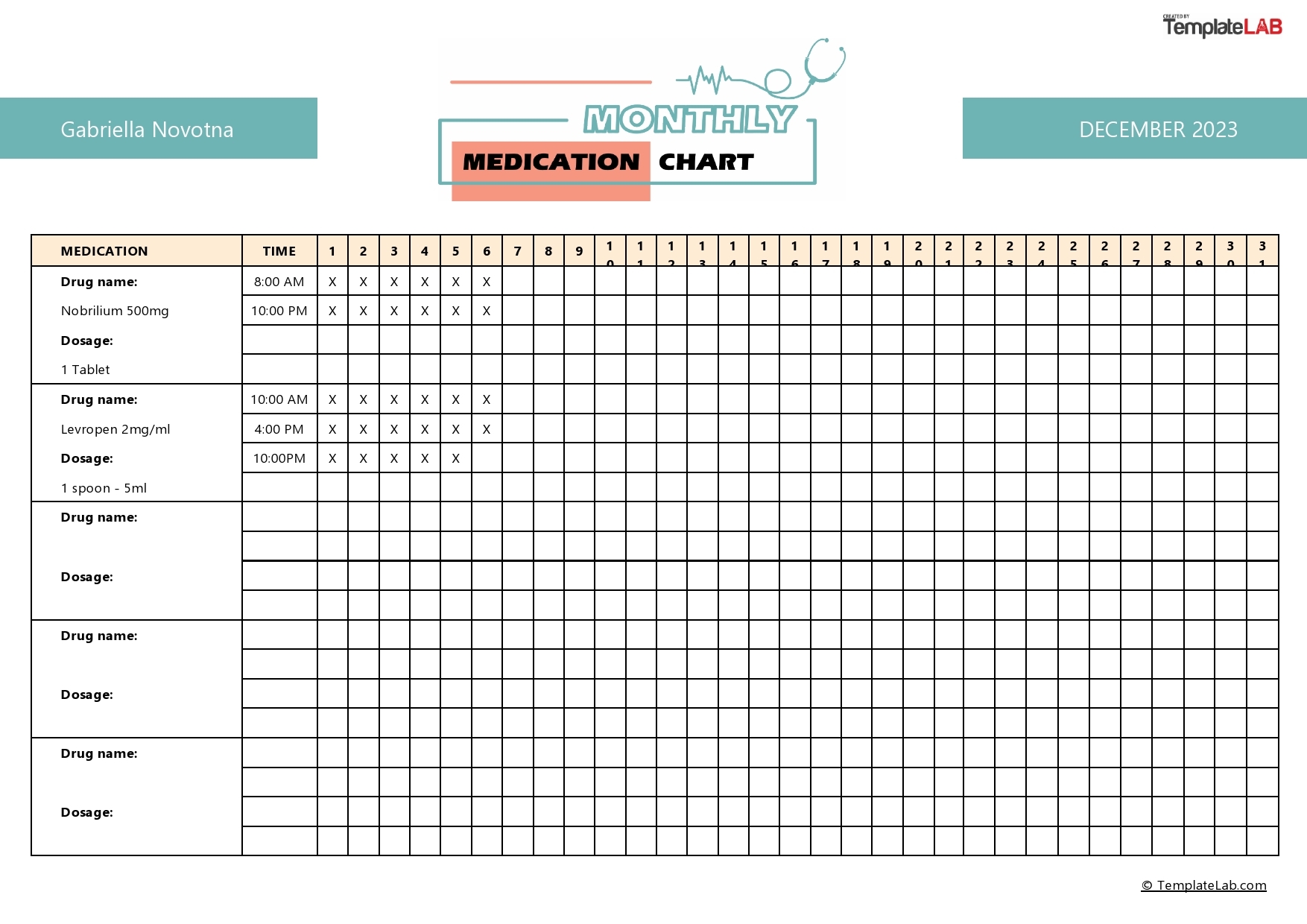 Printable Weekly Pill Chart Printable Weekly Pill Chart