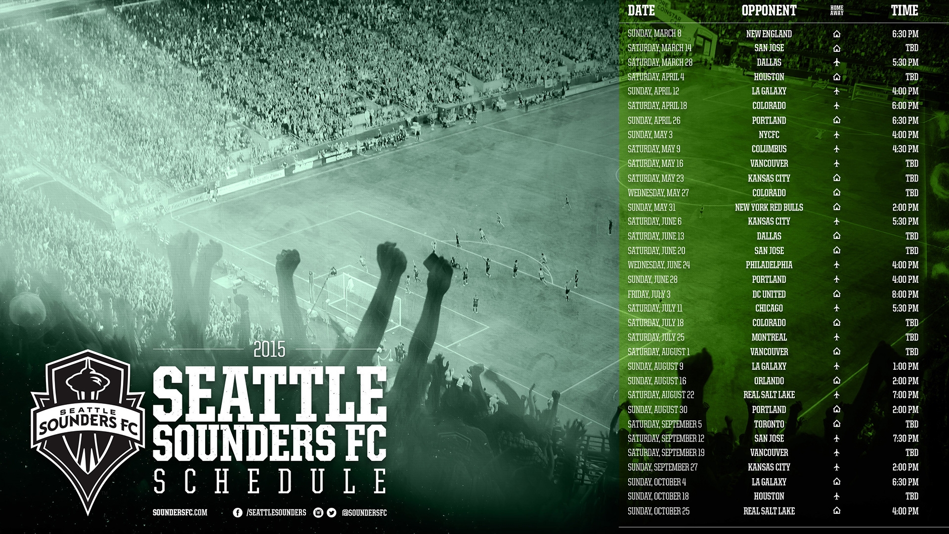 Sounders Fc Printable Schedule Sounders Fc Printable Schedule