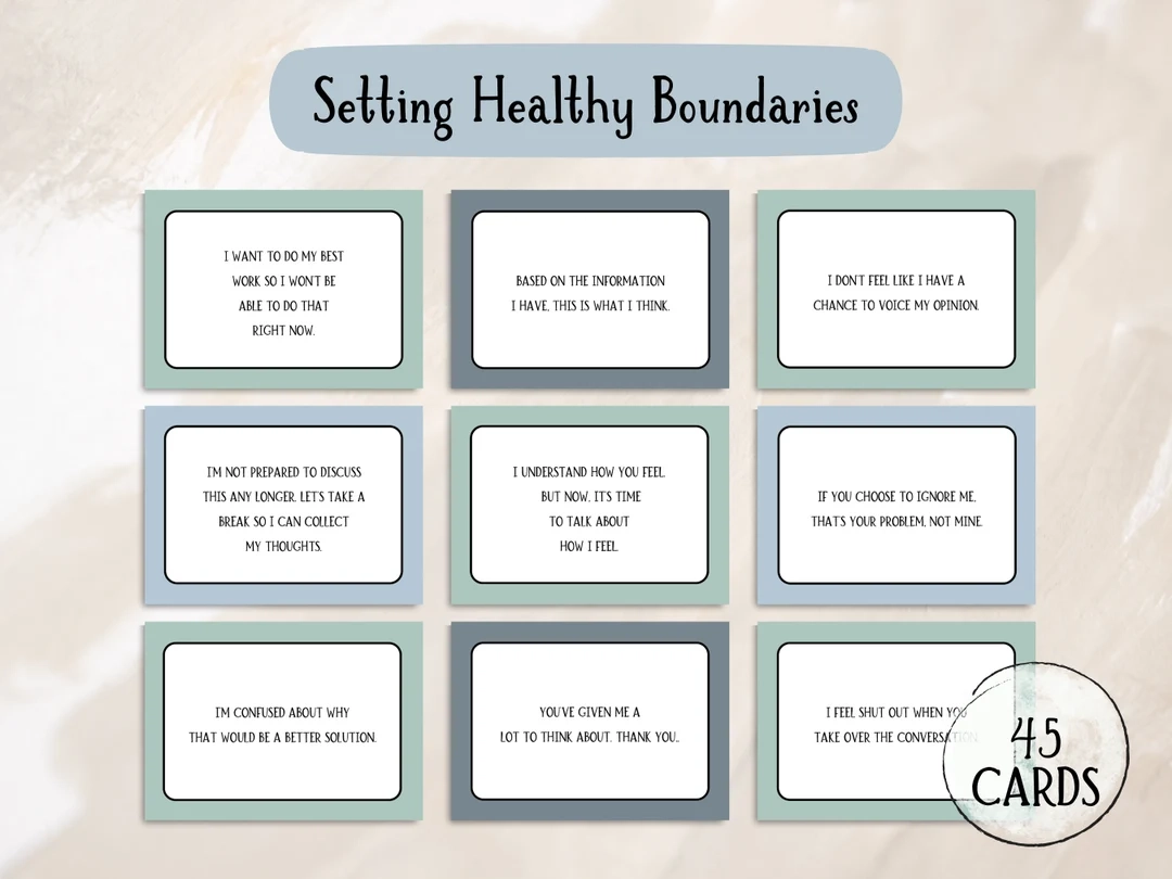 45 Printable Boundaries Cards Setting Boundaries Boundary 