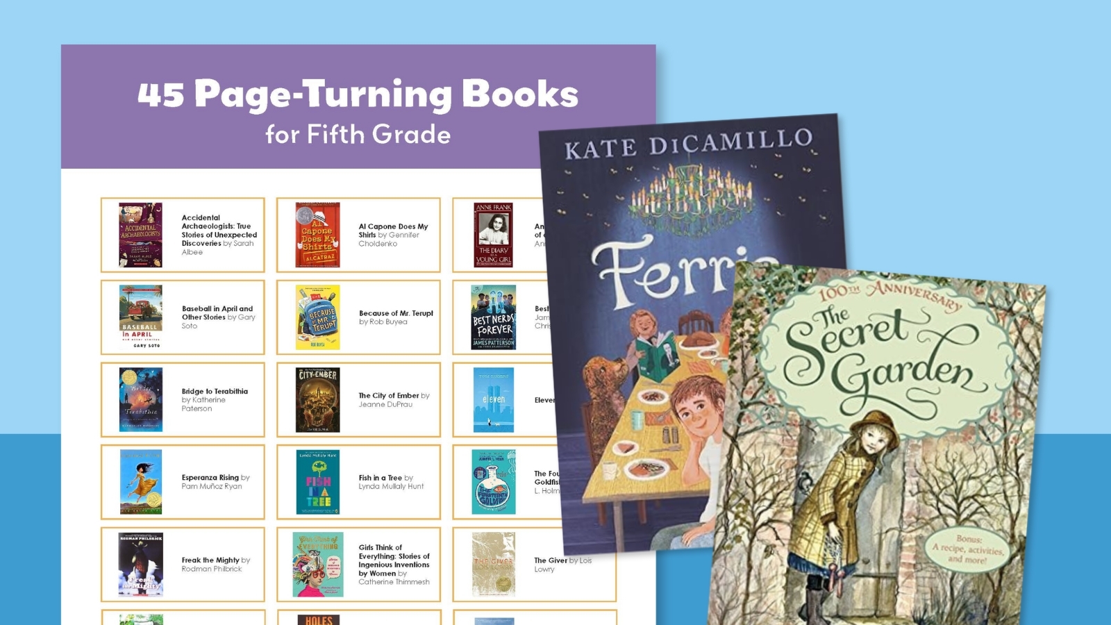 46 Page Turning 5th Grade Books Plus Free Printable 