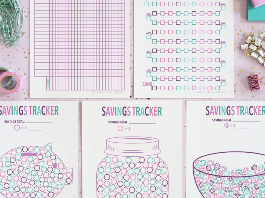 5 Free Printable Savings Tracker Pages