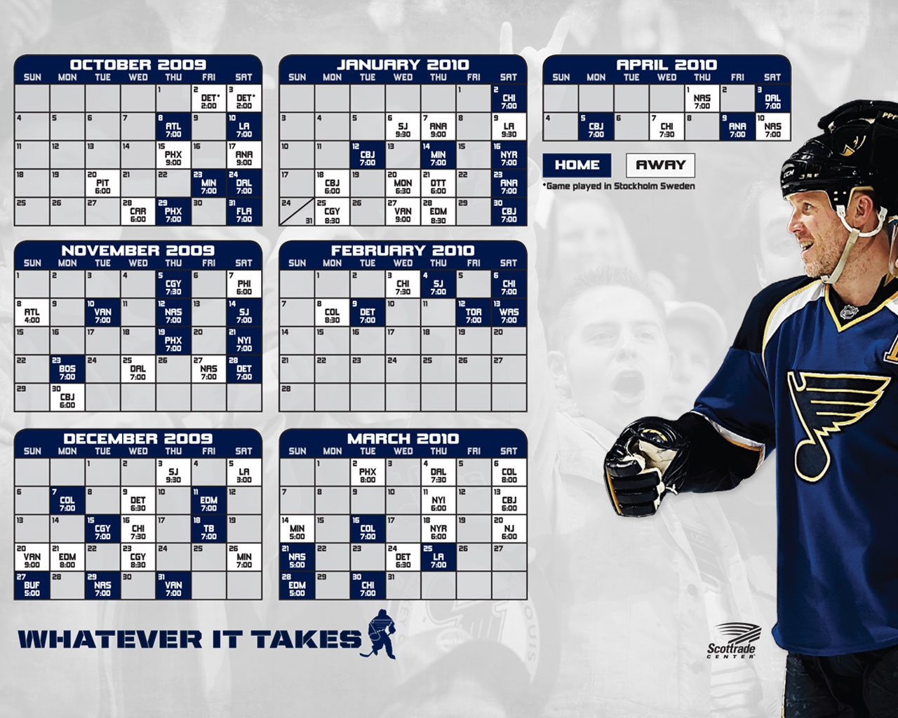 St Louis Blues Schedule Printable