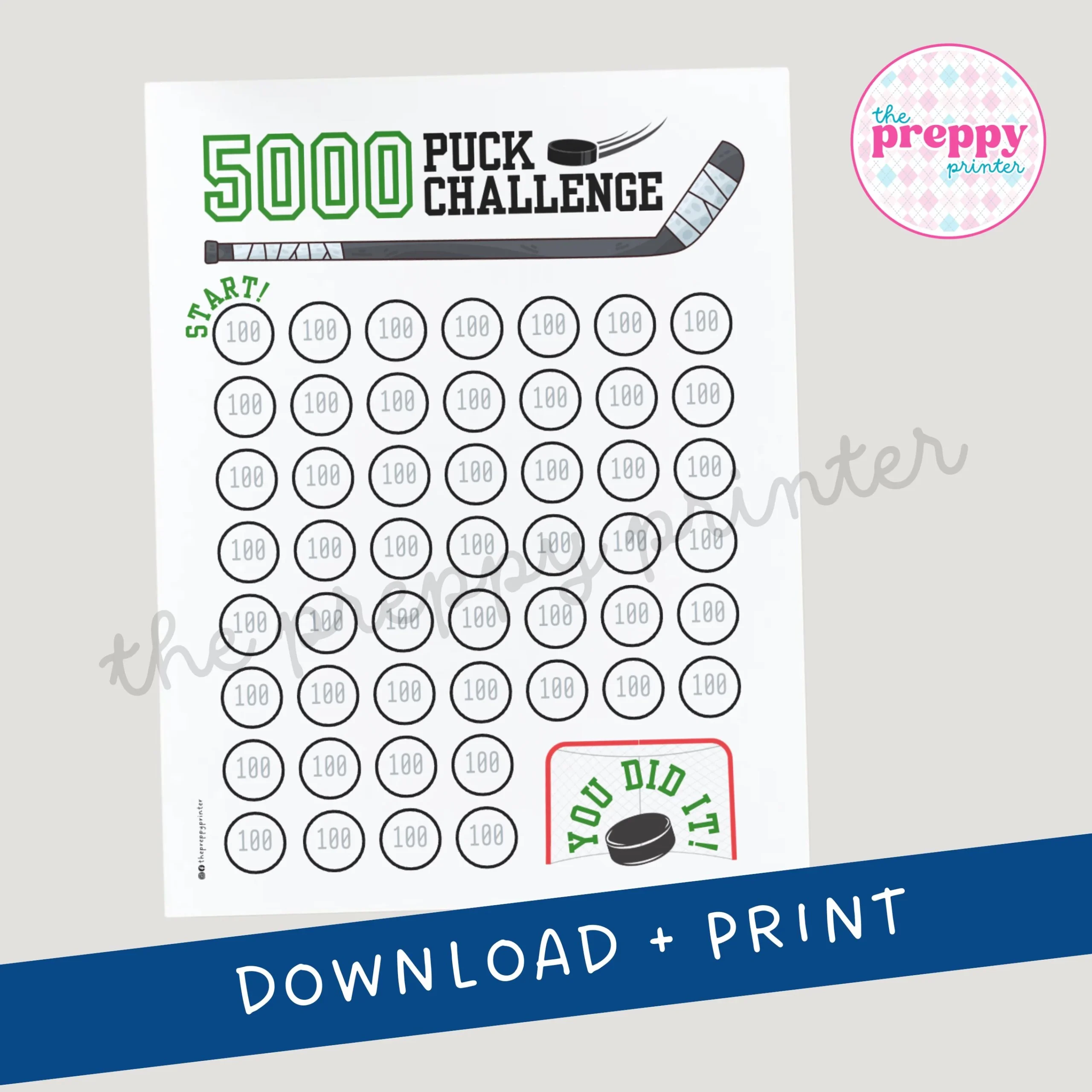 5000 Puck Challenge Hockey Practice Tracker Hockey Training Hockey Shot Practice Sheet Chart Training Log Hockey Training Aid Etsy